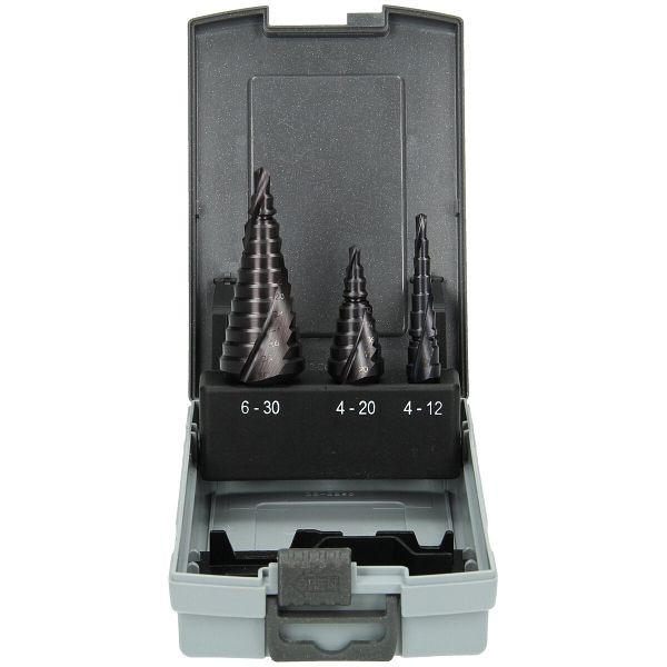 HiKOKI Stufenbohrerset HSS TiAlN (3-teilig) 4-12 / 4-20 / 6-30 mm, 780104