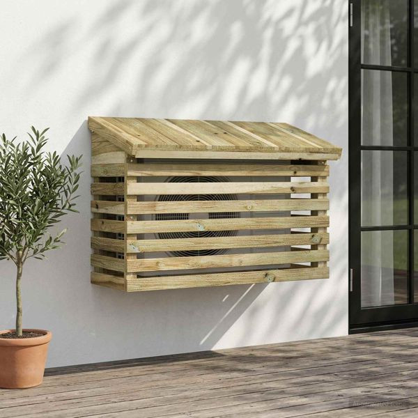 vidaXL Klimaanlagen-Abdeckung 90x40x60 cm Kiefernholz, 42042326
