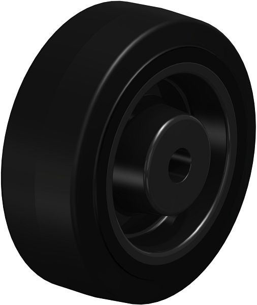 Blickle POEV 100/12R Rad aus Elastik-Vollgummi, Schwarz, 464164