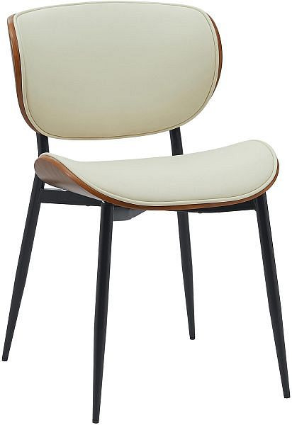 CLP Besucherstuhl Enid Kunstleder, walnuss/creme, 325470