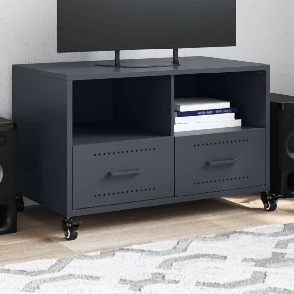 vidaXL TV-Schrank Anthrazit 68x39x43,5 cm Stahl, 846700