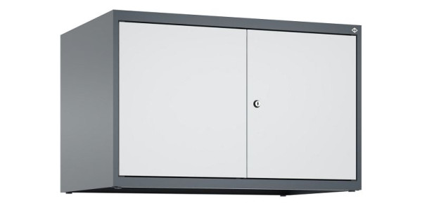 C+P Schrankaufsatz Classic PLUS, C Aufsatzschrank Classic PLUS, 2 Abteile, 500x800x500mm, 7016/7035, Zylinderschloss, 080092-22 S10028