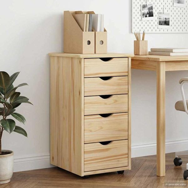 vidaXL Schrank Braun 34 x 39 x 61,5 cm Massivholz Kiefer, 42032390
