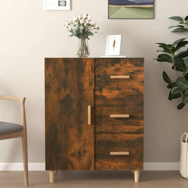 vidaXL Sideboard Räuchereiche 69,5x34x90 cm Holzwerkstoff, 817351