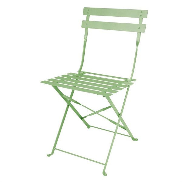 Bolero Pavement Style Klappstühle aus Stahl Hellgrün (2er Pack) (2 Stück), FT270