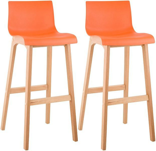 CLP Barhocker Hoover Natura, orange, VE: 2 Stück, 315023