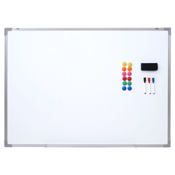Mendler Whiteboard HWC-C84, Magnettafel Memoboard Pinnwand, inkl. Zubehör, 110x80cm, 61834