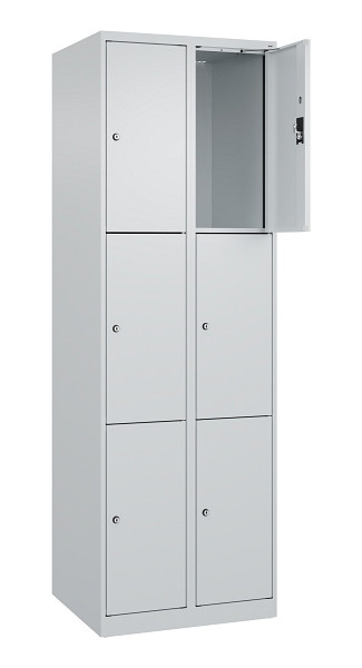 C+P Schließfachschrank Evolo PLUS, 6 Fächer, 1850x600x500mm, 7035/7035, 049000-203 S10013