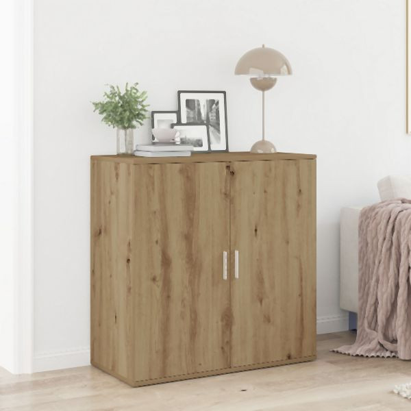 vidaXL Sideboard Artisan Eiche 79x38x80 cm Holzwerkstoff, 862268