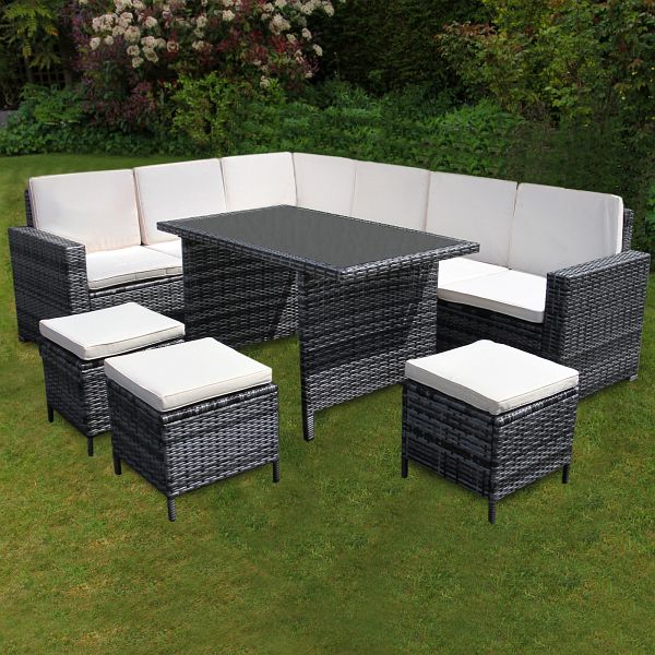 Monster Jardí Polyrattan Gartenmöbel Grau 25262 günstig