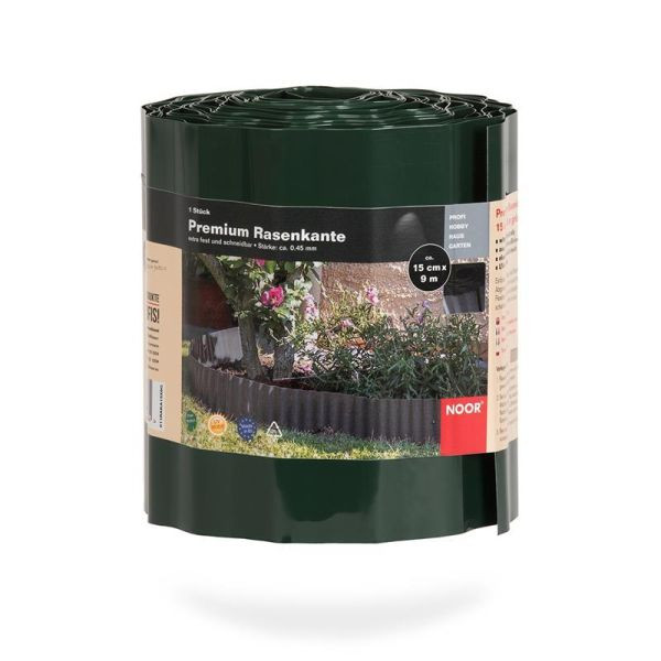 NOOR Rasenkante Premium 15cm x 9 grün, VE: 1,2 m², 011RAKA15X9G