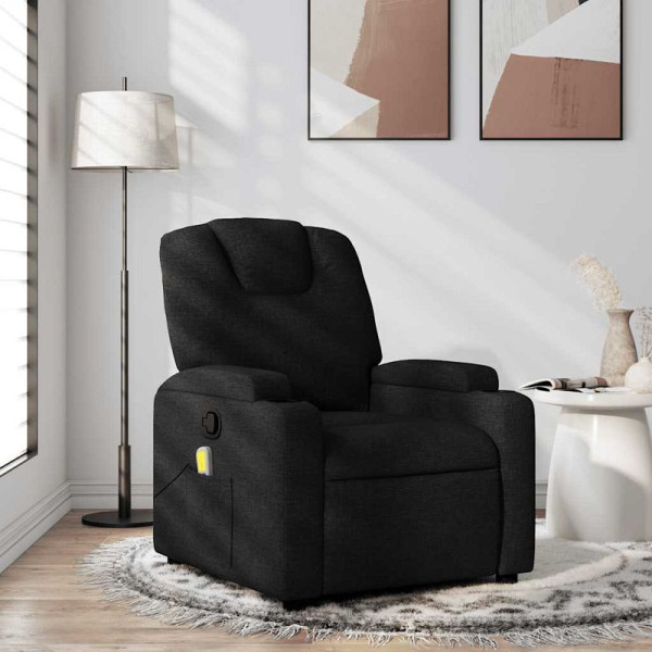 vidaXL Massage-Relaxsessel, Stoff, Schwarz, 3205514