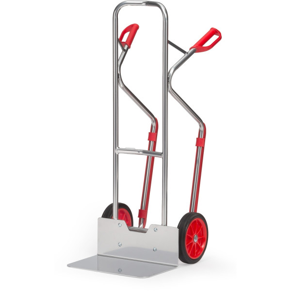 Fetra Alu-Stapelkarre, Vollgummiräder 260 x 56 mm, Gesamttragkraft: 200 kg, Schaufelbreite: 480 mm, Gesamttiefe: 676 mm, A1331V