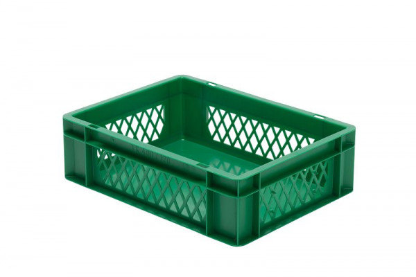 LA-KA-PE TK 400/120-1, grün, Transport-Stapelkasten, Wände durchbrochen, 07512 02 13