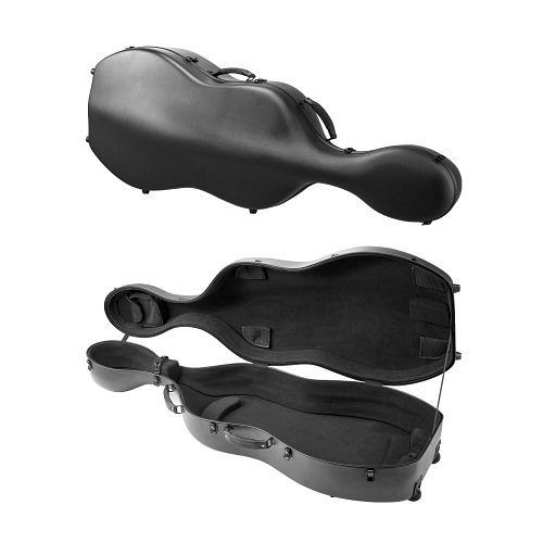 VEVOR 4/4-Cellokoffer, Kohlenstofffaser, tragbare Tasche, Weichfutter, zwei Schultergurte, kratzfest, Celloform, schwarz, DTQHTQXFHTXWD8QQ8001V0