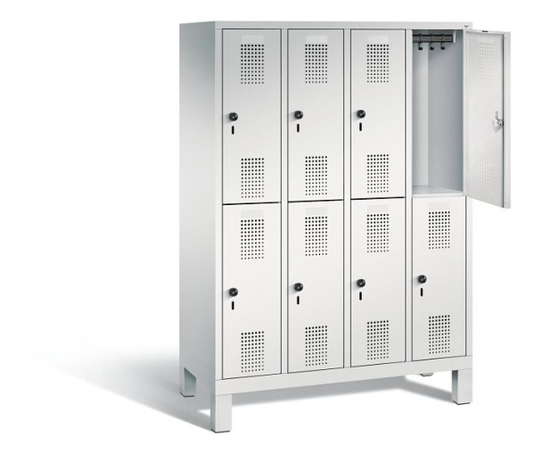 C+P Spind doppelstöckig Evolo, H1650xB1190xT500mm, Farbe: Lichtgrau, 483106-40 S10063