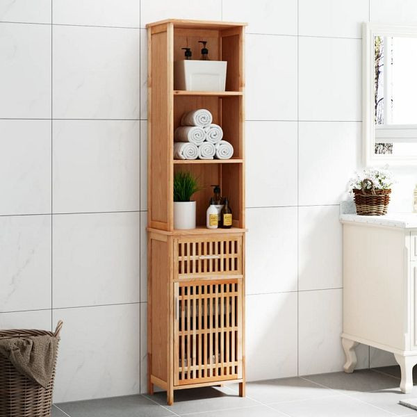 vidaXL Badschrank 42x29x182 cm Massivholz Nussbaum, 350356