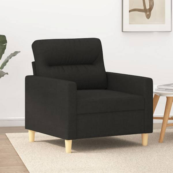 vidaXL Sofasessel Schwarz 60 cm Stoff, Füllung: Schaumstoff, 359223