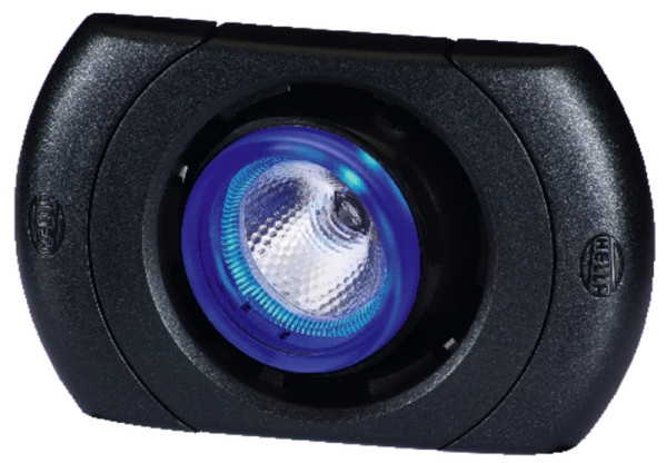 HELLA Innenraumleuchte, SpotLED, LED, 12/24V, 2.5W, LED, geschraubt/Einbau/Federbefestigung, glasklar, Innenraum, verstellbar, 2JA 343 700-271