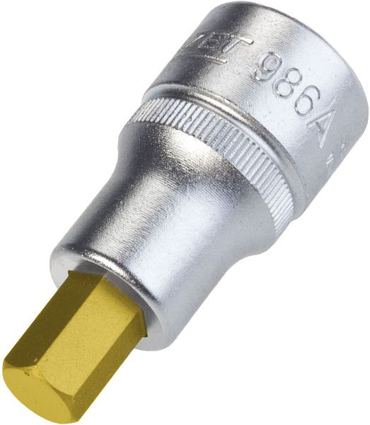 Hazet Schraubendreher-Steckschlüsseleinsatz, Vierkant hohl 12,5 mm (1/2 Zoll), Innen-Sechskant Profil, 3/8 ", 986A-3/8