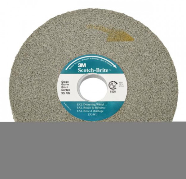 3M Scotch-Brite EXL Entgratungs-Kompaktscheibe XL-WL, 203 mm x 25,4 mm x 76 mm, 8S FIN, VE: 3 Scheiben, 7100002691