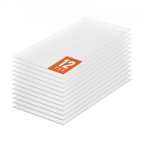 VEVOR Polycarbonat Gewächshausplatten, 1210x605x6mm, UV-geschützte Hohlkammerplatten, schlagfest, transparent, VE: 12 Stück, SLWDBBSTM4FTVJS2FV0