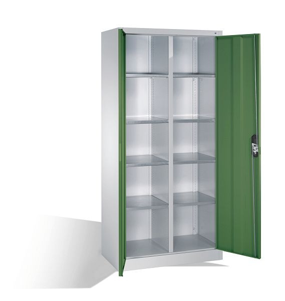 C+P Werkzeugschrank Acurado, H1950xB930xT500mm, Farbe: Lichtgrau / Resedagrün, Muldengriff, 8921-311 S10197