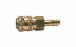 Riegler Schnellverschlusskupplung NW 5, Messing blank mit Schlauchtülle, 115638