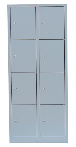 Lüllmann Stahl-Fächerschrank, 1800 x 800 x 500 mm, Lichtgrau/Lichtgrau, 523420