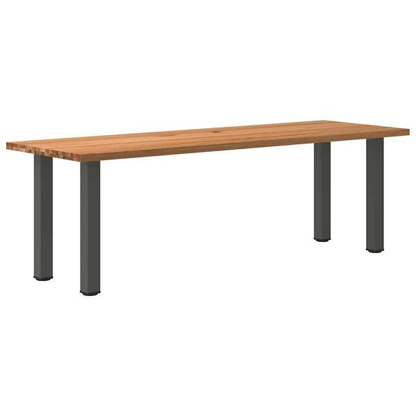 vidaXL Esstisch Hellbraun 240x80x74 cm Massivholz Eiche Rechteckig, 3304058