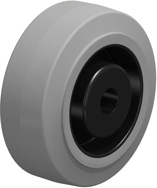 Blickle POEV 80/12R-SG Rad aus Elastik-Vollgummi, Grau, 597708