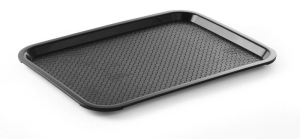 Hendi Serviertablett, LxBxH: 305x415x20 mm, Schwarz, Fast Food Tablett, 878958