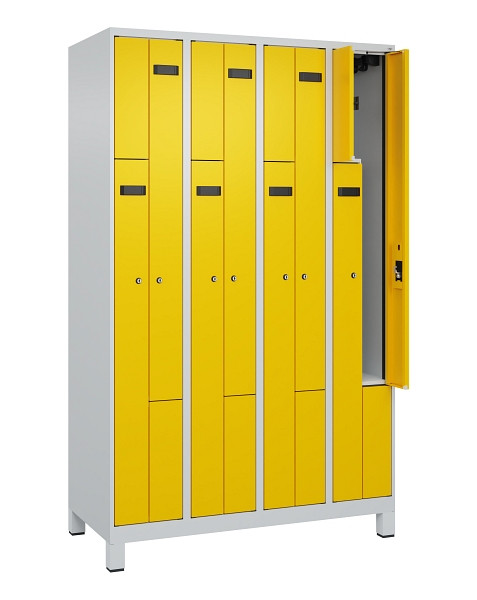 C+P Z-Spind Evolo PLUS, Füße, 8 Fächer, 1950x1200x500mm, 7035/1023, Zylinderschloss, 049013-408 S10029