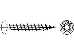 ART 88093 SPAX-Schrauben, Stahl 5 x 20/17 -T20 WIROX, Ruko galvanisch verzinkt VE=K (200 Stück)