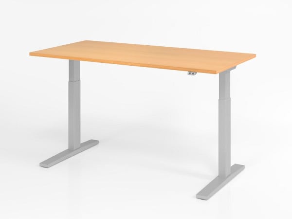 Hammerbacher Schreibtisch XMKA16, 160 x 80 cm, Platte: Buche, 25 mm dick, ABS-Dickkante, Rechteckform, VXMKA16/6/S