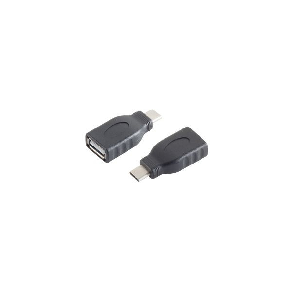 S-Conn Adapter, USB 3.1 C Stecker auf USB 2.0 A Buchse, 13-20013