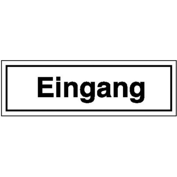 Stein HGS Hinweisschild zur Betriebskennzeichnung, Eingang, 300x200mm/Alu,geprägt, 11.5807