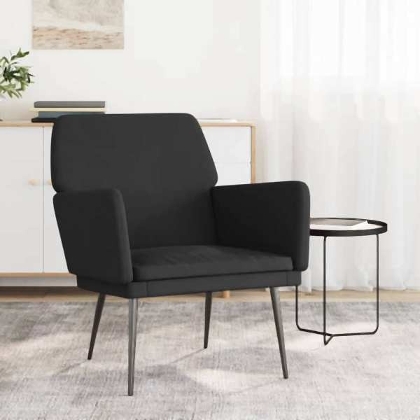 vidaXL Sessel Schwarz 62x79x79 cm Samt, 351377, 8720845675837