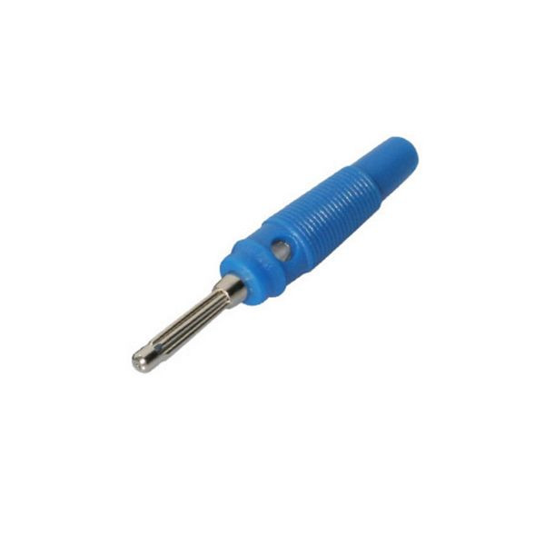 S-Conn Laborstecker mit Querloch, 4 mm, blau, 56205-B
