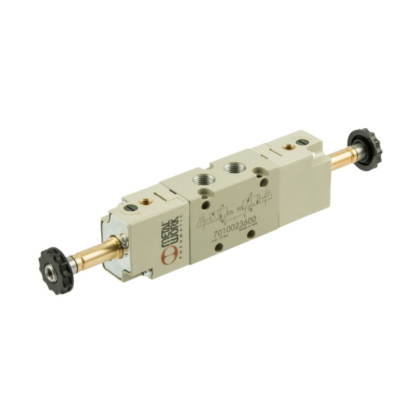 Metal Work 2x3/2-Wegeventil, elektropneumatisch, monostabil, G 1/8, NO, 147141