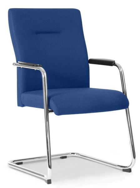 Deskin XXL Besucherstuhl DV BIG PLUS FS 200 mit Armlehnen, Blau, 630 x 470 x 960 mm, 348117
