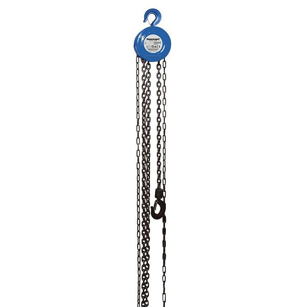 Silverline Kettenzug, 1.000 kg / 2,5 m Hubhöhe, 633705