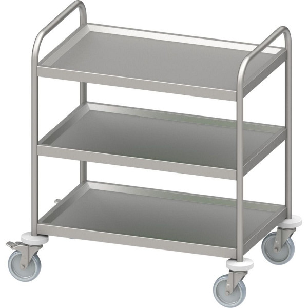 Stalgast Edelstahl Servierwagen "PRO" mit drei Böden 1200x500x950mm, verschweißt, VWN12524