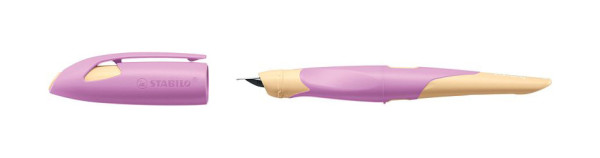 STABILO Schulfüller EASYbirdy® - Rechtshänder Feder M, Pastel Edition soft pink/apricot, inkl. Patrone, 5012/7-41