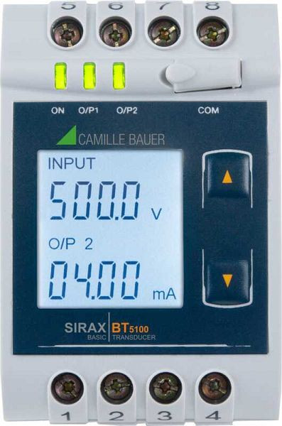 Camille Bauer Messumformer für Wechselspannung, RS485, LCD-Display, SIRAX BT5100, 175267