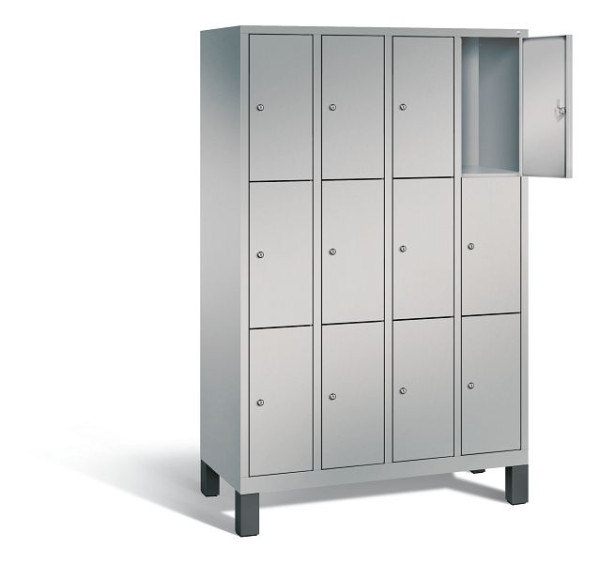 C+P Schließfachschrank Evolo, H1850xB1190xT500mm, Farbe: Weißaluminium, 48010-403 S10166