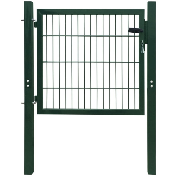 vidaXL Zauntor Stahl Grün 105x150 cm, 142028, 8718475965817