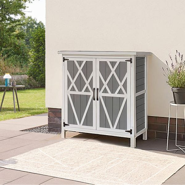 HOME DELUXE Gartenschrank aus Holz YANA, M, 72031, 4058166417275