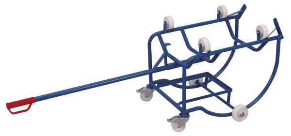 VARIOfit Fasskipper mit 4 Kunststoffrollen, Außenmaße: 895 x 715 x 690 mm, RAL 5010 enzianblau, zu-3201