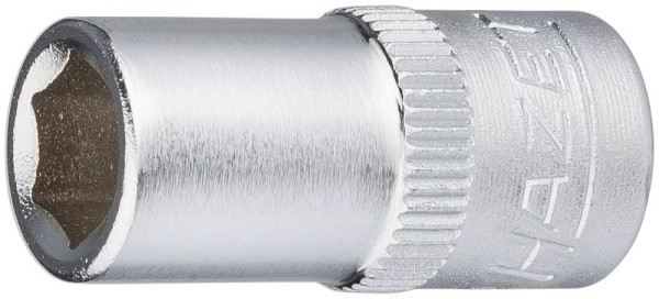 Hazet Steckschlüsseleinsatz, Sechskant, Vierkant hohl 6,3 mm (1/4 Zoll), 7 mm, Mit Rändelung, 850-7